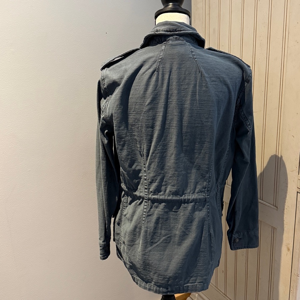 Free People Blue Gray Military Field Jacket XS - Picture 2 of 4